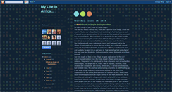 Desktop Screenshot of mylifeinafrica222.blogspot.com