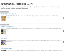 Tablet Screenshot of informacionnutricionalph.blogspot.com