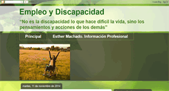 Desktop Screenshot of estherempleodiscapacidad.blogspot.com