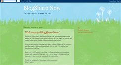 Desktop Screenshot of blogsharenow.blogspot.com