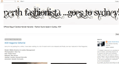 Desktop Screenshot of perthfashionista.blogspot.com