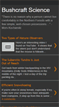 Mobile Screenshot of bushcraftscience.blogspot.com