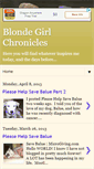 Mobile Screenshot of blondegirlchronicles.blogspot.com