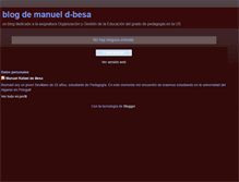 Tablet Screenshot of manueldebesa.blogspot.com