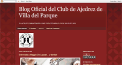 Desktop Screenshot of clubdeajedrezdevilladelparque.blogspot.com