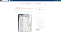 Desktop Screenshot of genealogy-research-log.blogspot.com