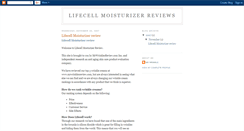 Desktop Screenshot of lifecellmoisturizer.blogspot.com