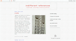 Desktop Screenshot of indifferentreferences.blogspot.com