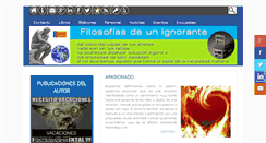 Desktop Screenshot of filosofiasdeunignorante.blogspot.com