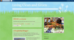 Desktop Screenshot of livingcleanandgreen.blogspot.com