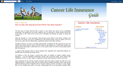 Desktop Screenshot of cancer-life-insurance.blogspot.com