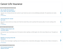 Tablet Screenshot of cancer-life-insurance.blogspot.com