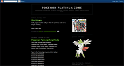 Desktop Screenshot of pokemonplatinumzone.blogspot.com
