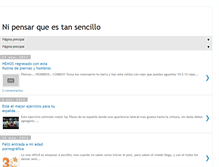 Tablet Screenshot of nipensarqueestansencillo.blogspot.com