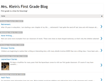 Tablet Screenshot of mrskleinsfirstgradeblog.blogspot.com