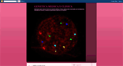 Desktop Screenshot of geneticamedicayclinica.blogspot.com