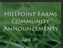 Tablet Screenshot of hillpointfarms.blogspot.com