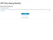 Tablet Screenshot of monthlypayinggptsites.blogspot.com
