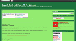 Desktop Screenshot of brugak-lombok.blogspot.com