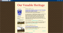 Desktop Screenshot of ourvenableheritage.blogspot.com