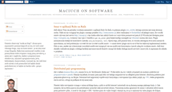 Desktop Screenshot of maciuch-on-software.blogspot.com