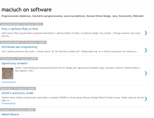 Tablet Screenshot of maciuch-on-software.blogspot.com