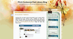 Desktop Screenshot of centennialparklibrary.blogspot.com