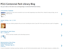 Tablet Screenshot of centennialparklibrary.blogspot.com