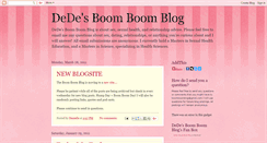 Desktop Screenshot of dedeboomboom.blogspot.com