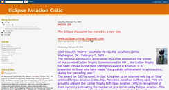 Desktop Screenshot of eclipseaviationcritic.blogspot.com