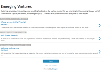 Tablet Screenshot of emergingventures.blogspot.com