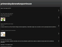 Tablet Screenshot of primeraleydenewtonporrincon.blogspot.com