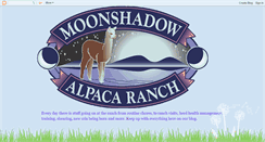 Desktop Screenshot of moonshadowalpacaranch.blogspot.com