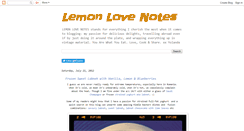 Desktop Screenshot of lemonlovenotes.blogspot.com