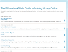 Tablet Screenshot of billionaireaffiliate.blogspot.com