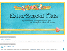 Tablet Screenshot of myextraspecialkid.blogspot.com