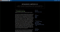 Desktop Screenshot of dyslexicsuntie.blogspot.com