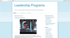 Desktop Screenshot of leadership-programs.blogspot.com