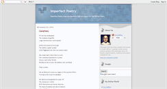 Desktop Screenshot of imperfectpoetry.blogspot.com