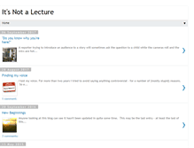 Tablet Screenshot of itsnotalecture.blogspot.com