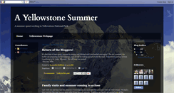 Desktop Screenshot of ouryellowstonesummer.blogspot.com