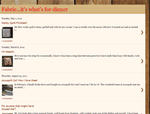 Tablet Screenshot of fabricitswhatsfordinner.blogspot.com