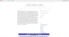 Desktop Screenshot of openheartfarm.blogspot.com