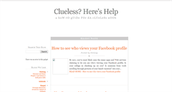 Desktop Screenshot of cluelesshelper.blogspot.com