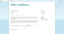Desktop Screenshot of little-creations.blogspot.com
