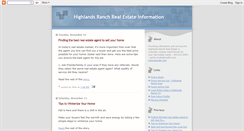 Desktop Screenshot of highlandsranchrealestate.blogspot.com