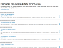 Tablet Screenshot of highlandsranchrealestate.blogspot.com