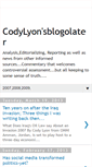 Mobile Screenshot of codylyonblogolater.blogspot.com
