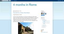 Desktop Screenshot of 4monthsinrome.blogspot.com