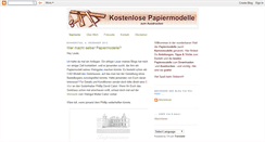 Desktop Screenshot of kostenlose-papiermodelle.blogspot.com